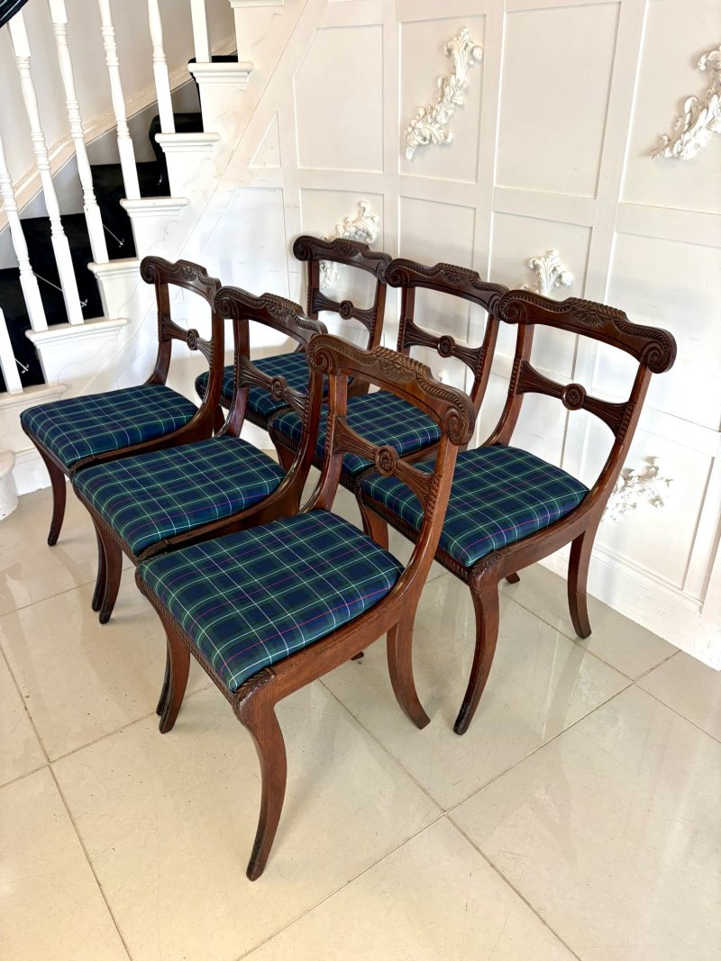 Magnificent Quality Antique Set of 6 Regency Dining Chairs
